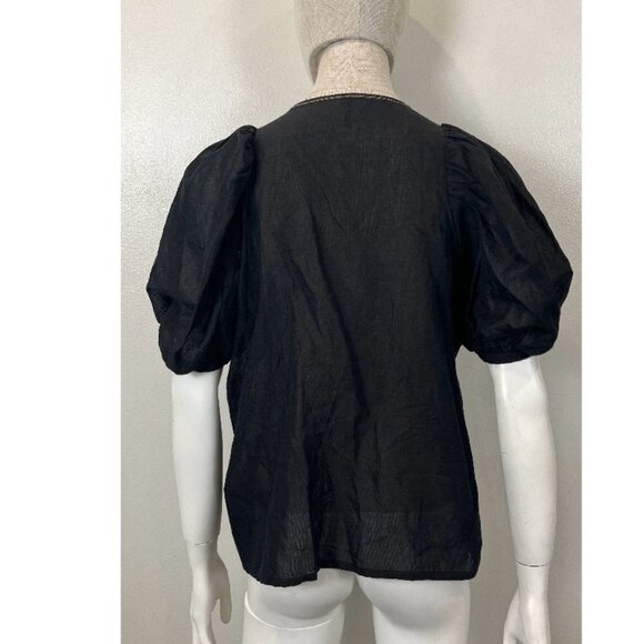 NATIVE VILLAGE BUTTON BLOUSE M - Picture 4 of 8